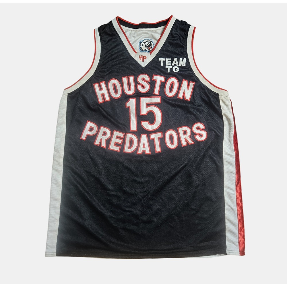 Vintage Houston Predators‎ #15 Williams Jersey XL Defunct Basketball Club Team